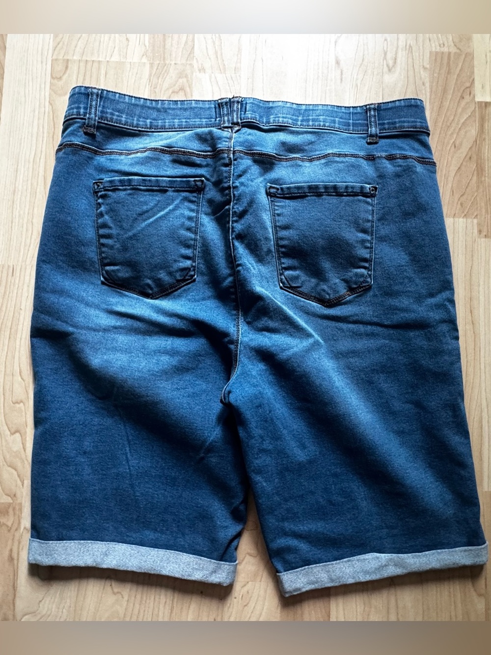 Women’s Blue Denim stretchy Shorts - Classic Casual Style - Picture 2 of 2